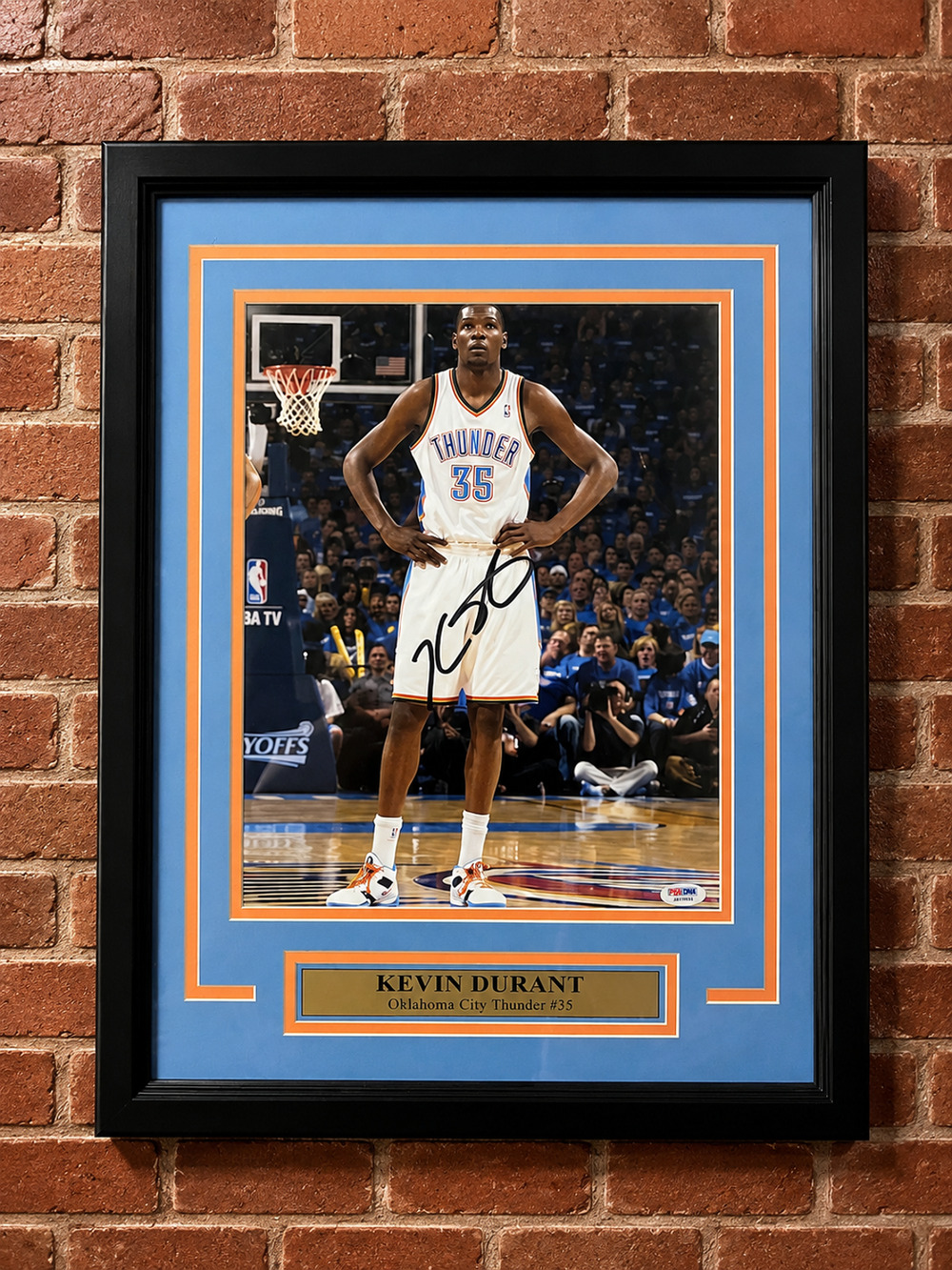 Kevin Durant Signed Autographed Framed Oklahoma City Thunder 11x14 Photo PSA DNA